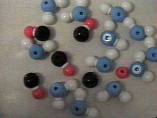 Models showing mixed water and weak electrolyte molecules.